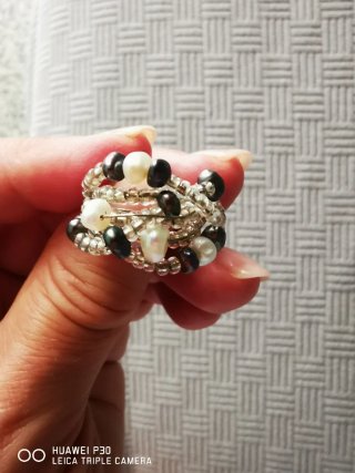 Anello donna con perline