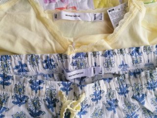 Pijama tirantes amarillo y azul, Women'Secret