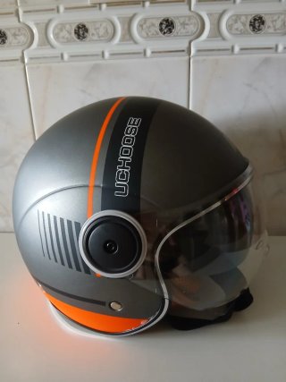 Casco Moto Jet Talla M/L Gris