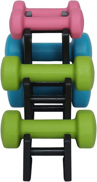 Set 6 Manubri Palestra con Stand Appoggio 2x1kg+2x
