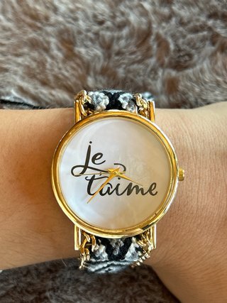 Reloj pulsera Je t’aime dorado
