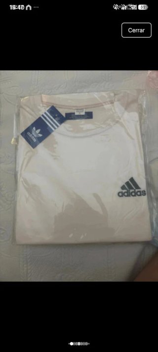 Conjunto Adidas blanco roto y azul marino,Talla S