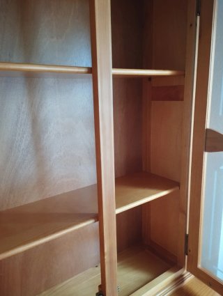 Vitrina doble madera maciza