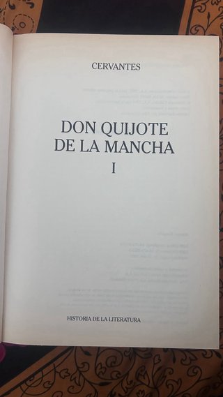 Don Quijote tomo I (libro literatura castellana)