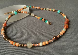 Collar Piedra Lluvia Multicolor