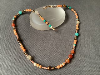 Collar Piedra Lluvia Multicolor