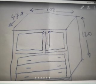 Mueble escritorio con cajones