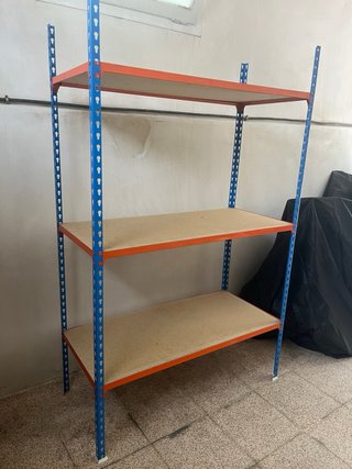 Estantería Metálica Naranja y Azul