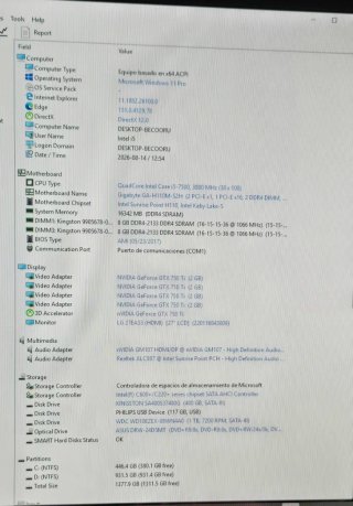 PC Intel i5 16GB RAM/ 1.5TB Disco Duro