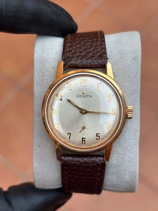 Zenith estilo "Calatrava" chapado en oro años 60