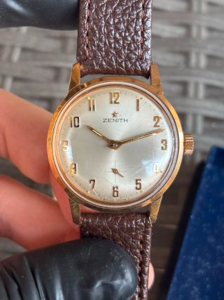 Zenith estilo "Calatrava" chapado en oro años 60