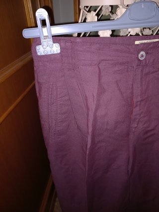 Sisley Pantaloni Lino Made Italy