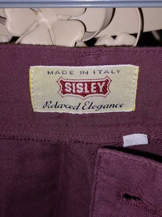 Sisley Pantaloni Lino Made Italy