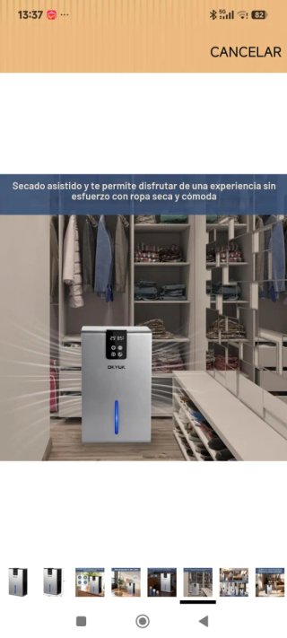 Deshumidificador OKYUK Eléctrico 2700ml Gris
