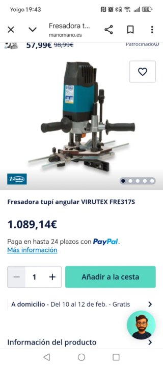 Fresadora Angular Virutex Tupi precio tienda fotos
