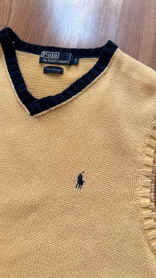 Chaleco Y2K Polo Ralph Lauren cuello pico Talla M