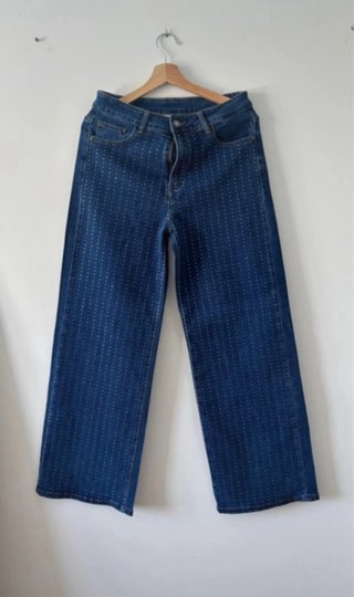 Pantalones vaqueros con brillos, elasticos