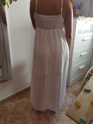 Vestido blanco ibicenco talla única