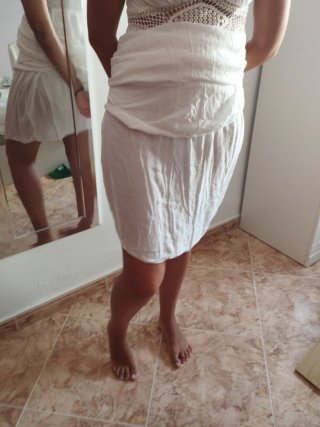 Vestido blanco ibicenco talla única