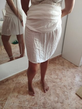 Vestido blanco ibicenco talla única