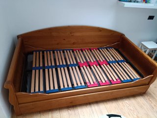 Cama nido de madera con cama extraíble 200x100