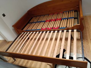 Cama nido de madera con cama extraíble 200x100