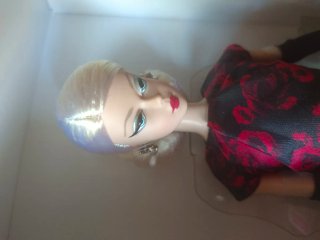 Barbie Silkstone elegant rose cocktail dress