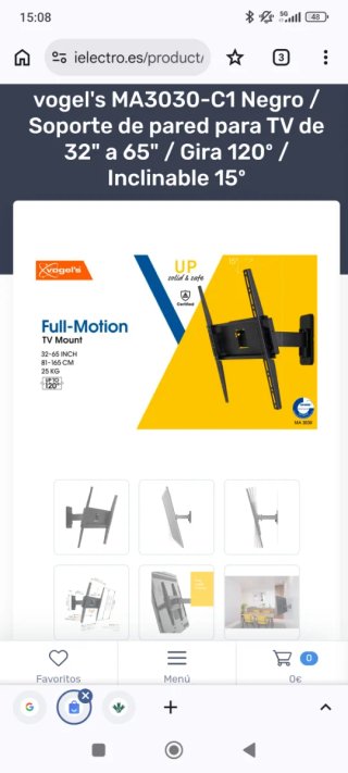 Soporte TV pared