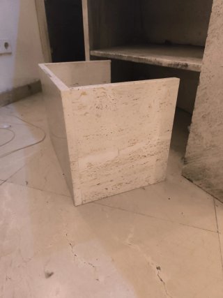 Jardineras Mármol Travertino Beige y Blanco