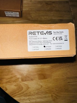 Pack 2 Walkie Talkies Retevis H777D