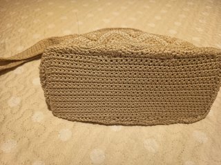 Bolso crochet crudo y beige