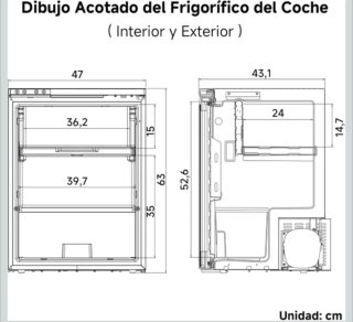 Nevera portátil eléctrica 65L