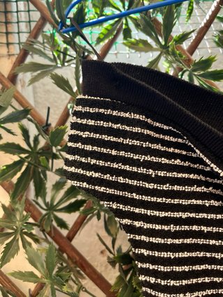 Top Zara Rayas Plateadas Talla S