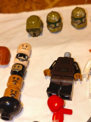 Piezas Lego Star Wars: Cuerpos, Cascos, Caras