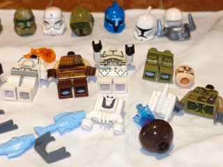 Piezas Lego Star Wars: Cuerpos, Cascos, Caras