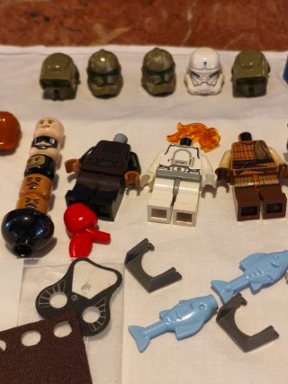 Piezas Lego Star Wars: Cuerpos, Cascos, Caras