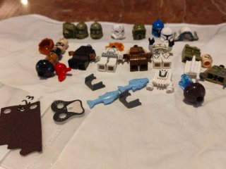 Piezas Lego Star Wars: Cuerpos, Cascos, Caras