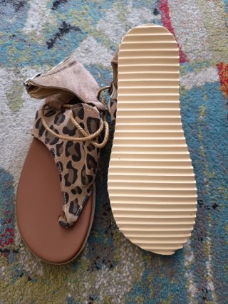 Sandali animalier maculato donna