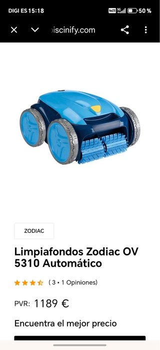 Robot Limpiafondos Piscina Azul y Gris