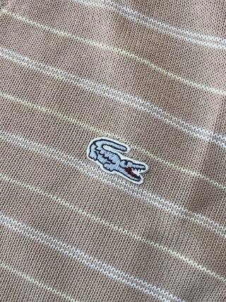 Jersey Lacoste Vintage Rayas Beige Talla M