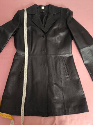 Giacca donna vera pelle nera