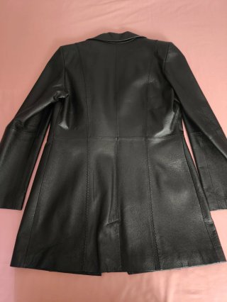 Giacca donna vera pelle nera