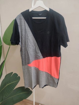 Camiseta Jack & Jones Negra Gris Naranja