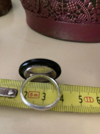 Anillo Tous Oso Negro y Plata