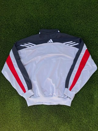 Chaqueta Adidas Vintage 2000s Gris Roja