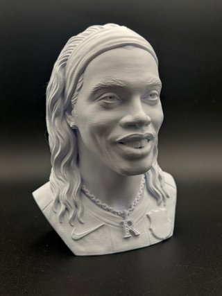 Busto Ronaldinho 3D 18cm Plastica