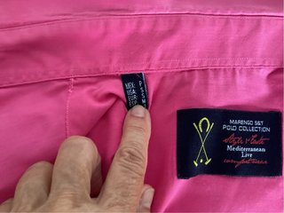 Camisa Polo Collection Rosa Talla S