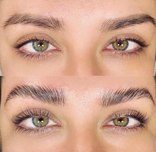 Depilación de cejas con hilo + laminado de cejas
