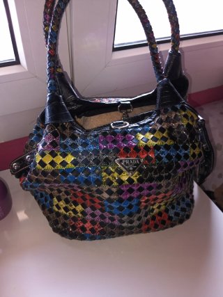 Bolso Prada Multicolor Tejido