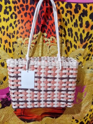Bolso de rafia Zara multicolor